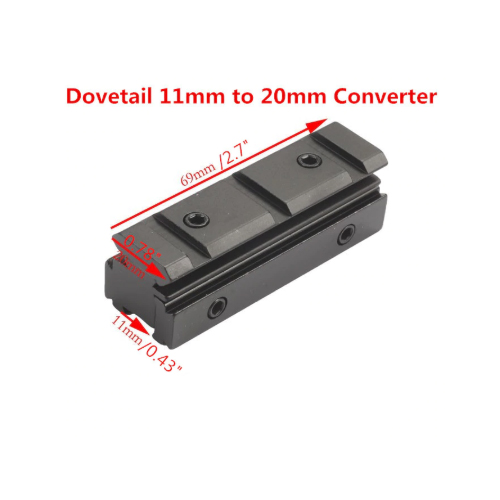 Convertisseur de rail 11>22mm métal - Black