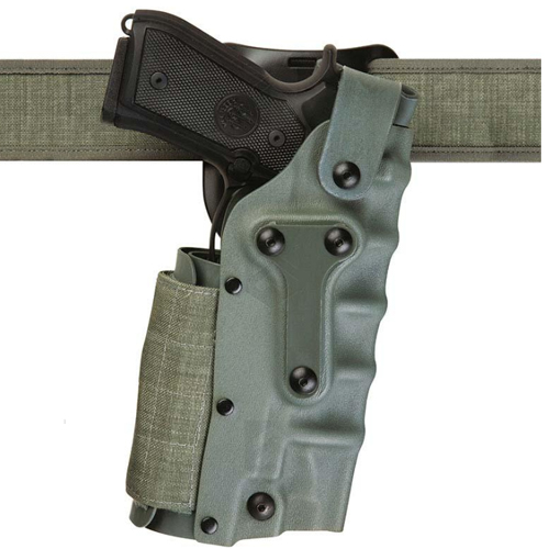 Holster de ceinture Mod. 3280 type Safariland pour Beretta 92F avec lampe - Vert Foliage