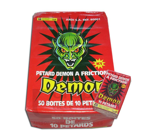 P�tard D�mon � friction - Boite de 10pcs - K1