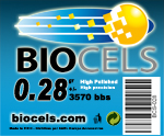 Biocels - bille BIO D�gradable 0.28g blanche 1kgr