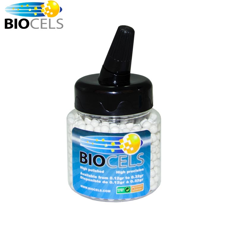 BIOCELS - BIO-Dégradable 0.15g bottle 1000 bbs (white)