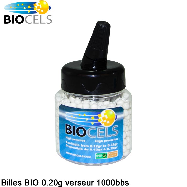 BIOCELS - BIO-Dégradable 0.20g bottle 1000 bbs (white)