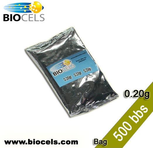 Biocels - BIO-Dégradable 0.20g white bag of 500 bbs