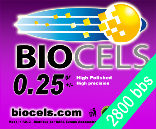 Biocels - KPB BIO D�gradable 0.25g blanche sac de 2800bbs