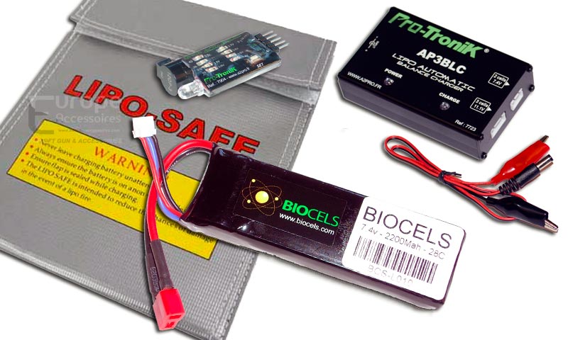 Kit BIOCELS - Pack batterie Lipo 7.4v - 2200Mah - 28C