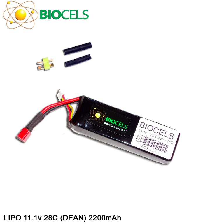 BIOCELS - Pack batterie Lipo 11.1v - 2200Mah - 28C
