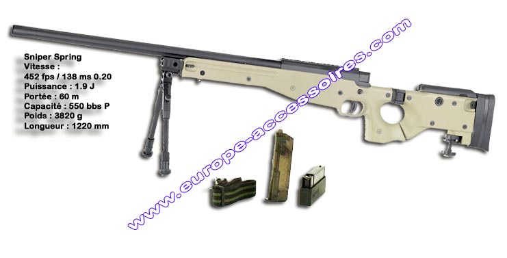 Cybergun - Mauser SR Folding Stock manuel TAN - 6mm