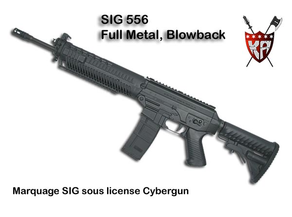 King Arms - Sig 556 RAS Blowback - AEG -Full metal - 6mm