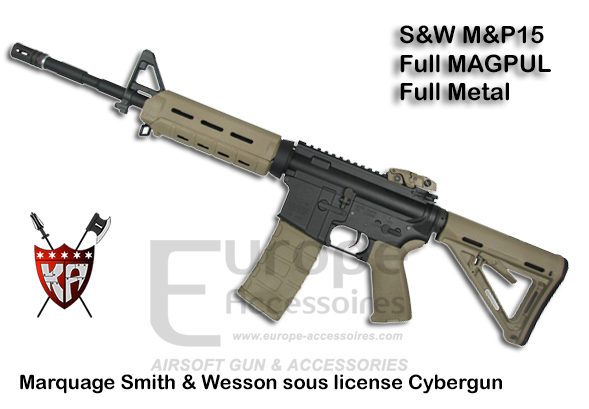 King Arms - SMITH & Wesson M&P15 MAGPUL vertion TAN - Full metal - 6mm