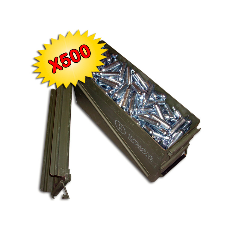 Set of 500 cartbrige CO2 12g with ammo box n5