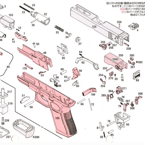 KWA / KSC - Spring n°254 G18C-G23F-G26C