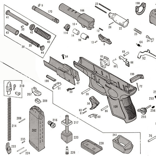 KWA / KSC - Recoil spring assembly G26C