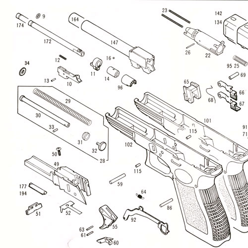 KWA / KSC - Trigger pin sleeve G17-G18C-G19-G23F-G26C-G34