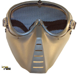 Masque facial avec grille m�tallique - Vert