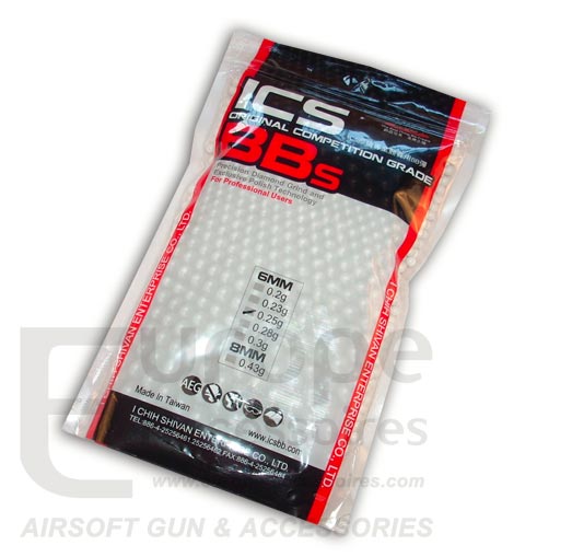 ICS - 0.25g bag of 4000bbs - Sachet de 4000 billes blanche