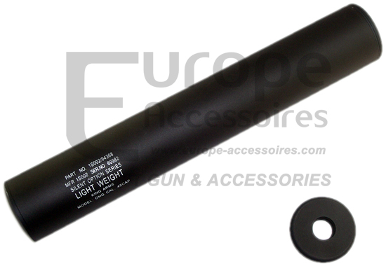 King Arms - Silencieux lisse 14mm (- & +) 40mm X 245mm
