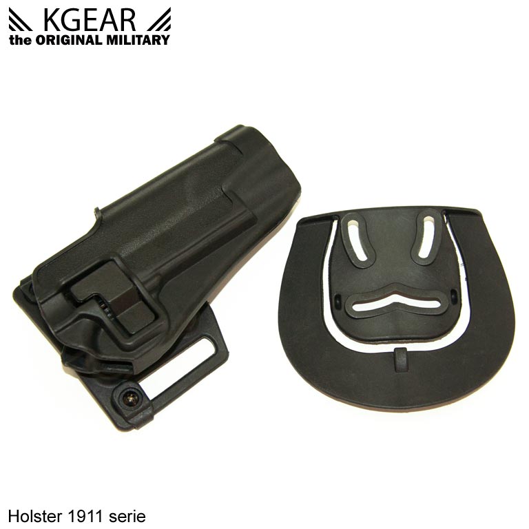 Kgear - Holster à rétention de ceinturon pour type 1911 - Noir - Droitier