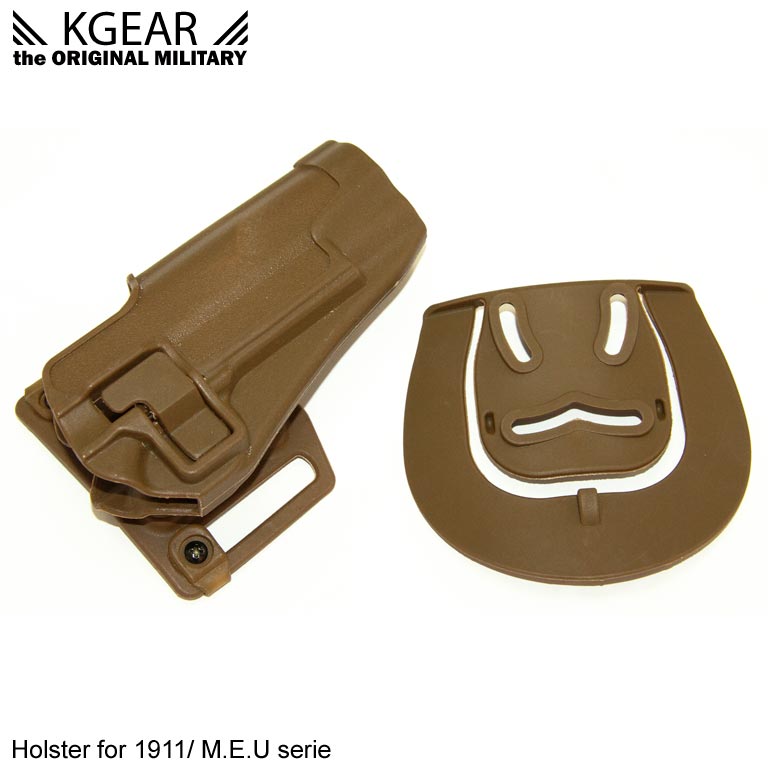 Kgear - Holster à rétention de ceinturon pour type 1911 - TAN - Droitier