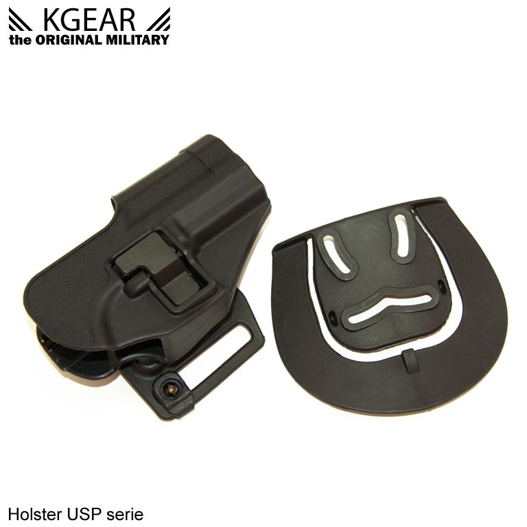 Kgear - Holster à rétention de ceinturon pour type USP - Noir - Droitier