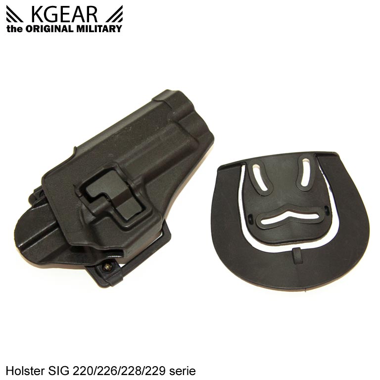 Kgear - Holster à rétention de ceinturon pour type P226 - Noir - Droitier