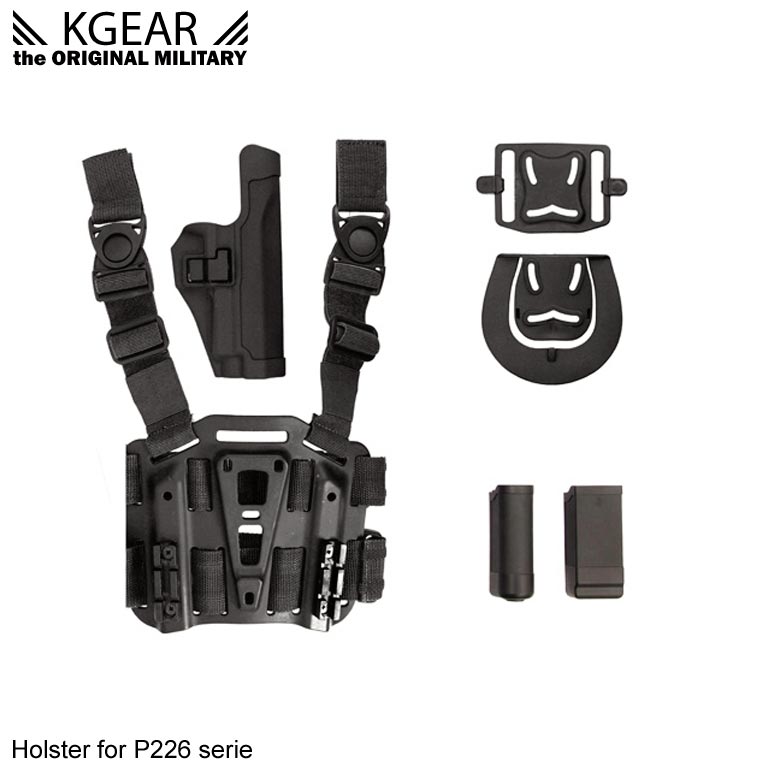 Kgear - Kit Holster à rétention (02) pour type P226 - Noir - Droitier