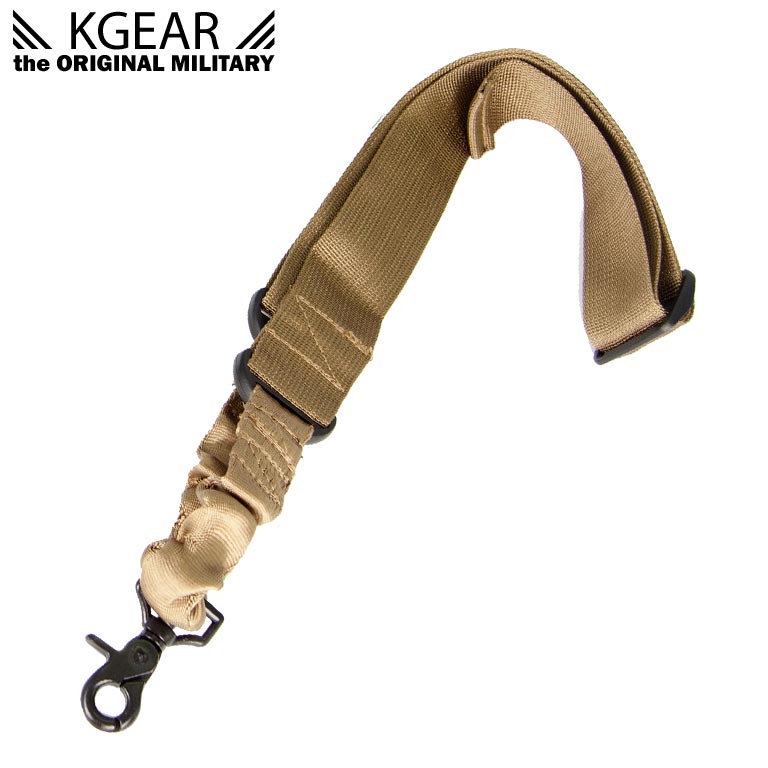 Kgear - Sling one point avec absorbeur et clips rapide - Kaki/Coyote