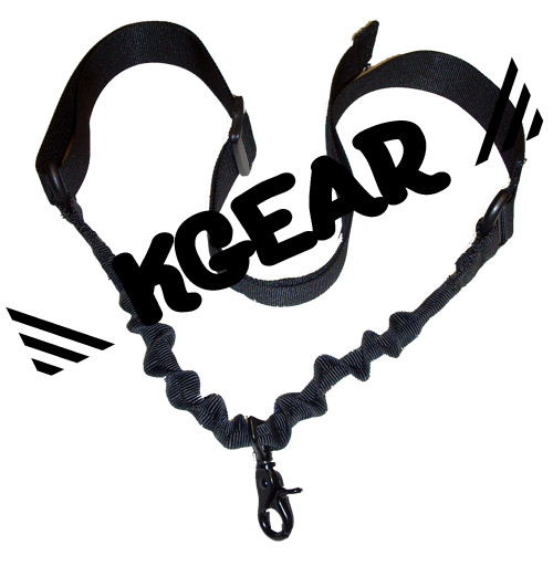 Kgear - Sangle 1 point avec absorbeur et clips rapide - Noir