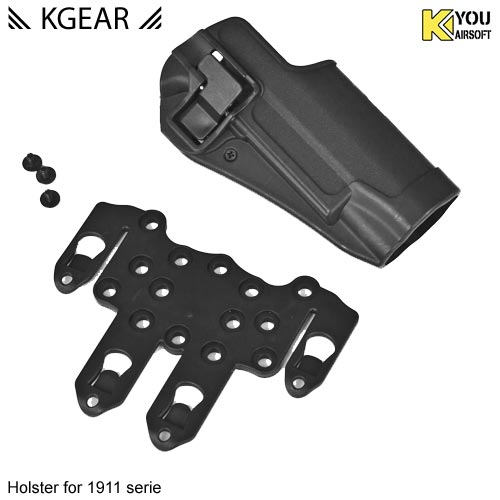 Kgear - Holster à rétention pour type 1911 (molle) - Noir - Droitier