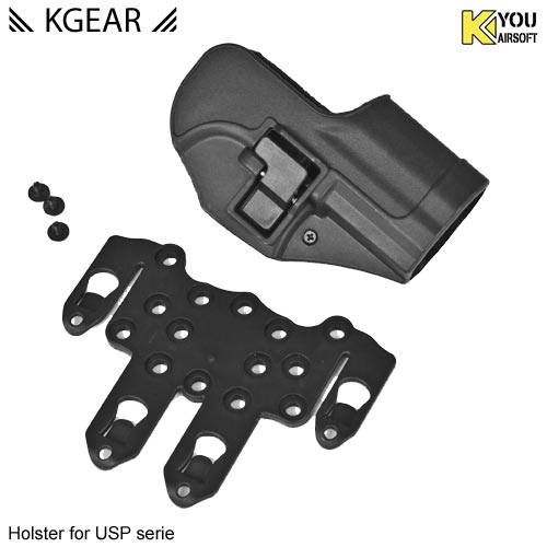 Kgear - Holster à rétention pour type USP (molle) - Noir - Droitier