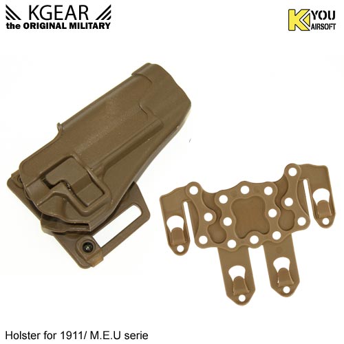 Kgear - Holster à rétention pour type 1911 (molle) - TAN - Droitier