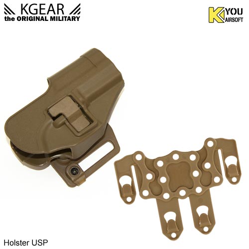 Kgear - Holster à rétention pour type USP (molle) - TAN - Droitier