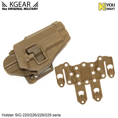 Kgear - Holster à rétention pour type P226 (molle) - TAN - Droitier