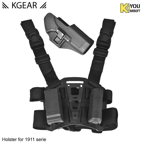 Kgear - Kit Holster à rétention (01) pour type 1911 - Noir - Droitier