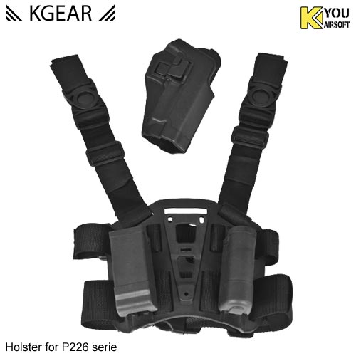 Kgear - Kit Holster à rétention (01) pour type P226 - Noir - Droitier