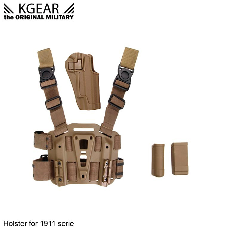 Kgear - Kit Holster à rétention (01) pour type 1911 - TAN - Droitier