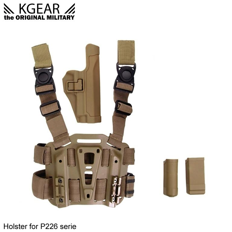 Kgear - Kit Holster à rétention (01) pour type P226 - TAN - Droitier