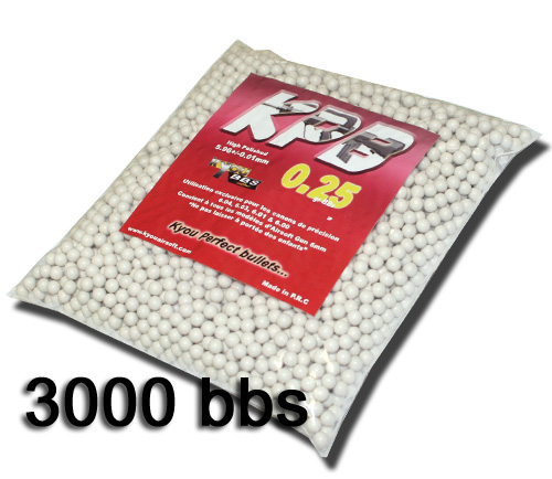 Kyou - KPB Plastic 0.25g 3000bbs blanche