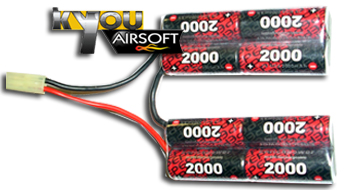 Kyou - Pack batterie 9.6v 2000mah (EP 2000UVAF) - Type Double