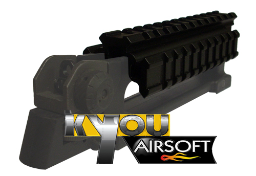 Kyou - Support optique triple rail Picatinny pour M16 serie