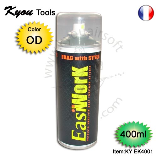 Kyou - EasïworK 400 - Peinture pour réplique airsoft OD MAT (400ml)