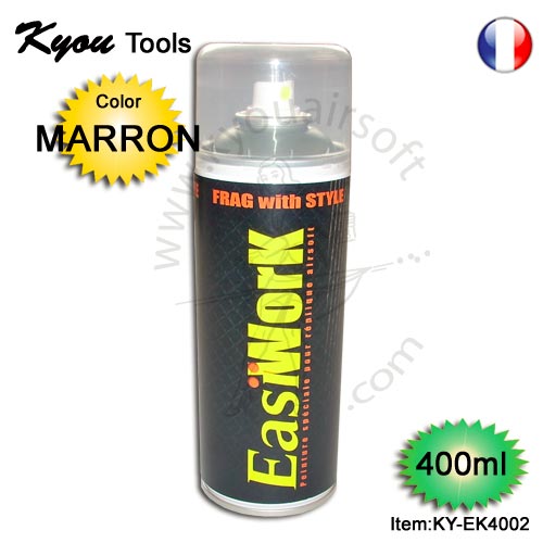 Kyou - EasïworK 400 - Peinture pour réplique airsoft MARRON MAT (400ml)