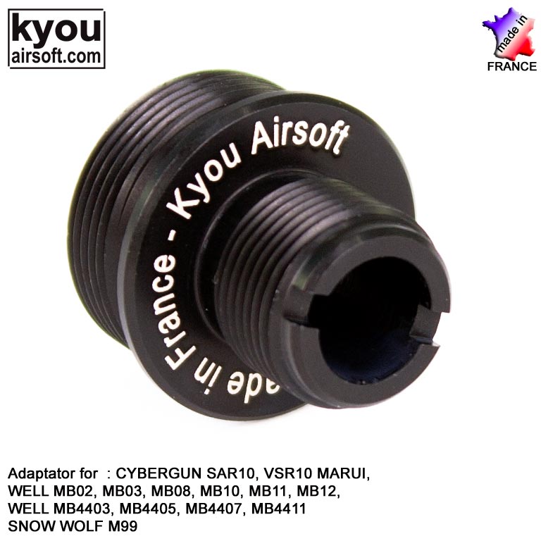 Kyou - Adaptator silencer (-14) for VSR10 / WELL MB02 / SAR10