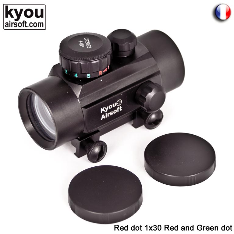Kyou - Red dot 1x30 reticule Rouge ou Vert - Weaver