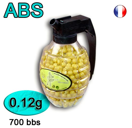 Kyou - KPB Plastic 0.12g yellow - Grenade quickloader 700bbs