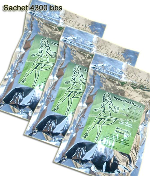 Kyou - Lot de 3 sachets (12900bbs) de KPB 0.23g BIO D�gradable blanche