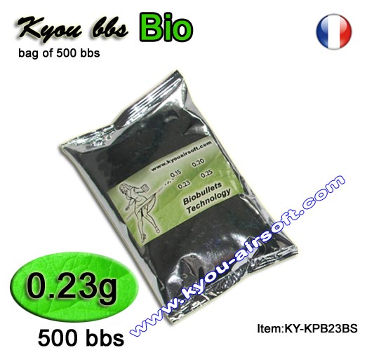 Kyou - KPB BIO 0.23g white - bag of 500 bbs