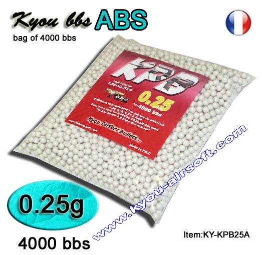 Kyou - KPB Plastic 0.25g 1K (4000bbs blanche)