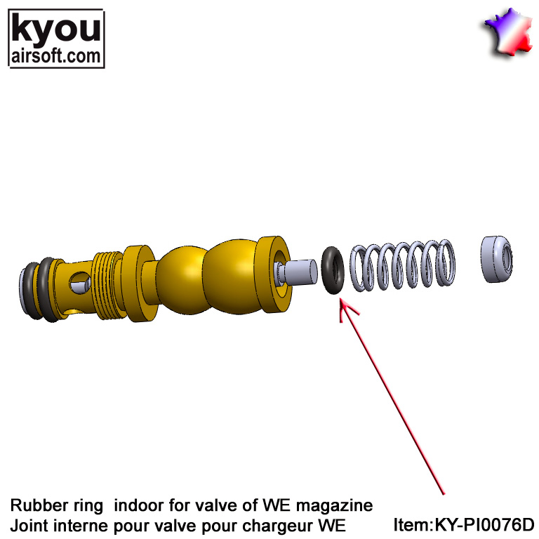 Kyou - Rubber ring indoor for valve of WE magazin (back)