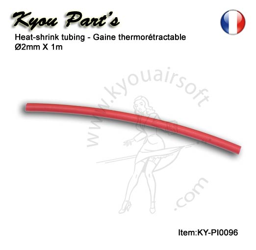 Heat-shrink tubing - Gaine thermorétractable (Red Ø2mm X 1m)