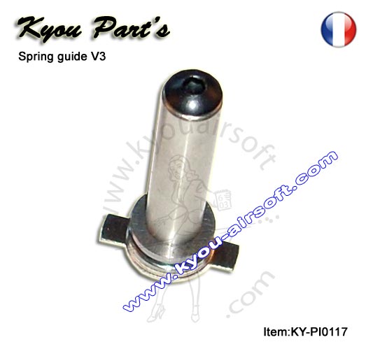 Kyou - Spring guide V3 métal - Guide ressort acier avec roulement pour boite 3